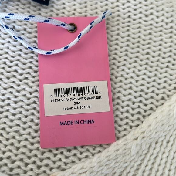 Simply Southern Beach Babe Sweater Size S/M Lightweight Knit Travel Slouchy - Picture 5 of 10